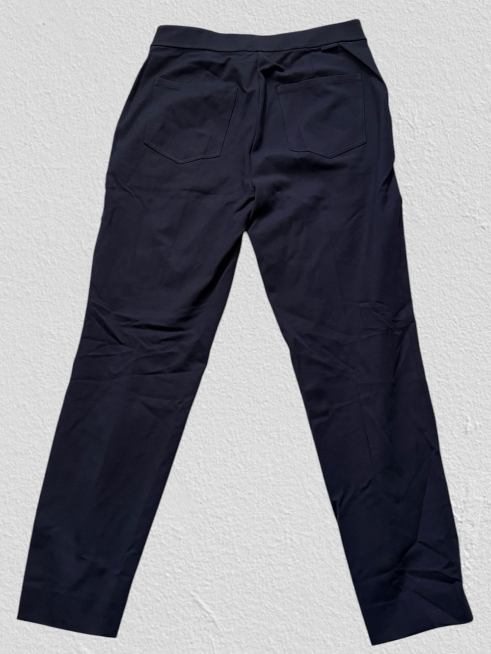 G/FORE Women’s Navy Straight-Leg Trousers 8 Stretch Waist - Picture 3 of 4